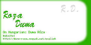 roza duma business card